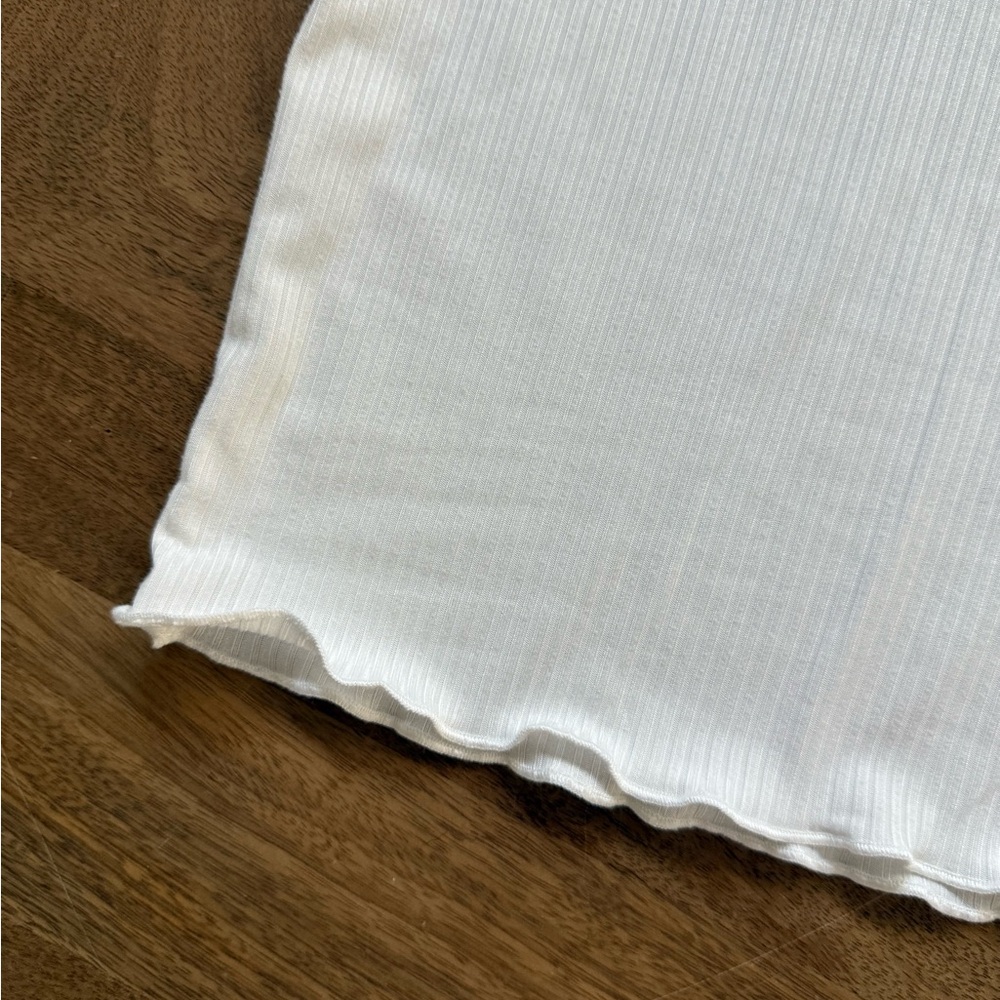 White Ribbed Tank Top - Picture 2 of 4